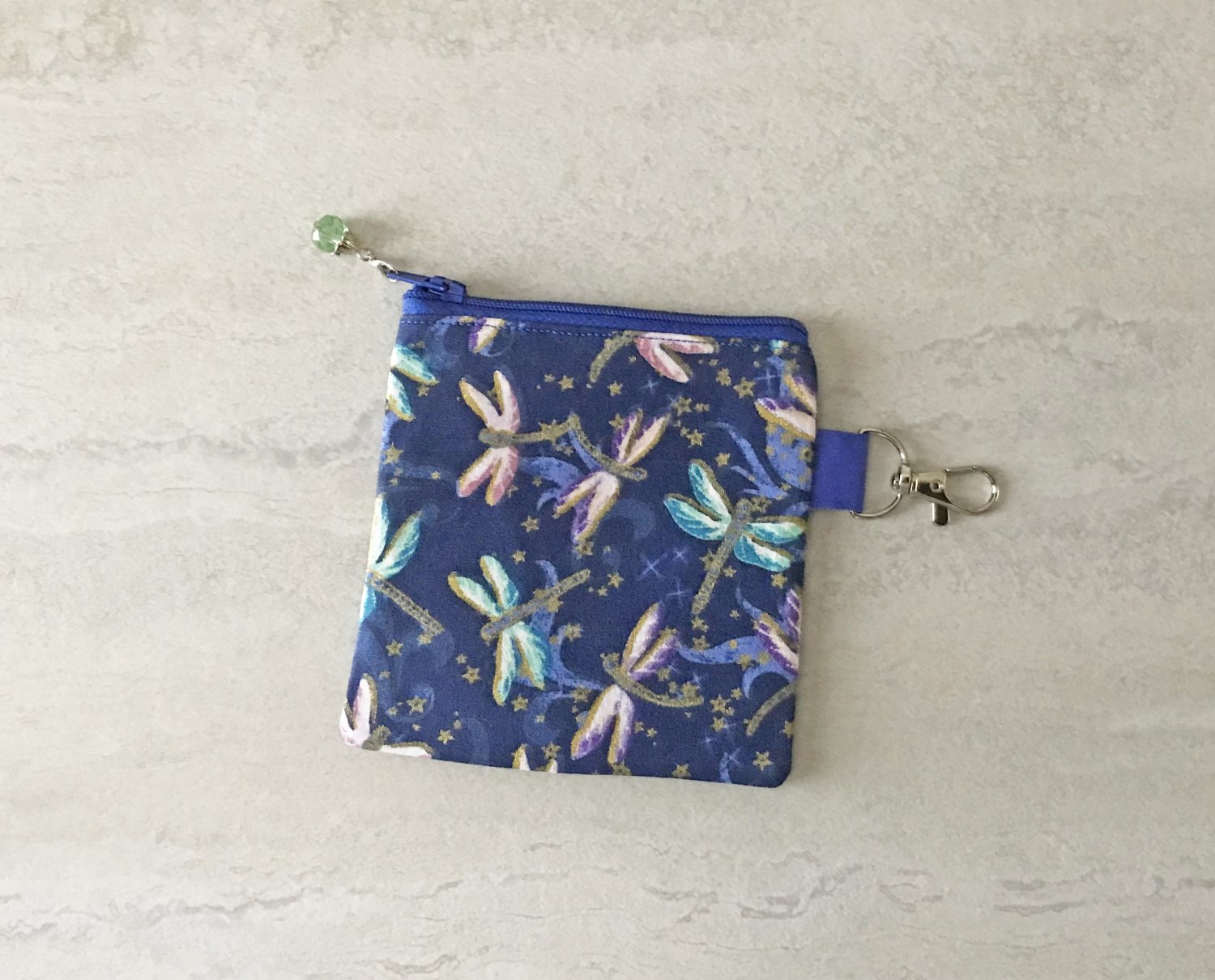 Dragonflies Dragonfly Mini Fabric Zipper Pouch handmade