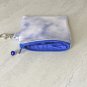 Blue Tie Dye Mini Fabric Zipper Pouch handmade