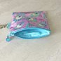 Peacock Feathers Mini Fabric Zipper Pouch handmade