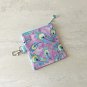 Peacock Feathers Mini Fabric Zipper Pouch handmade
