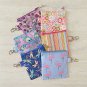 Peacock Feathers Mini Fabric Zipper Pouch handmade