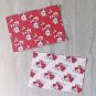 Red and White Poinsettia Christmas Invitation Postcards 6 Piece Set