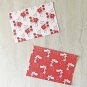 Red and White Poinsettia Christmas Invitation Postcards 6 Piece Set