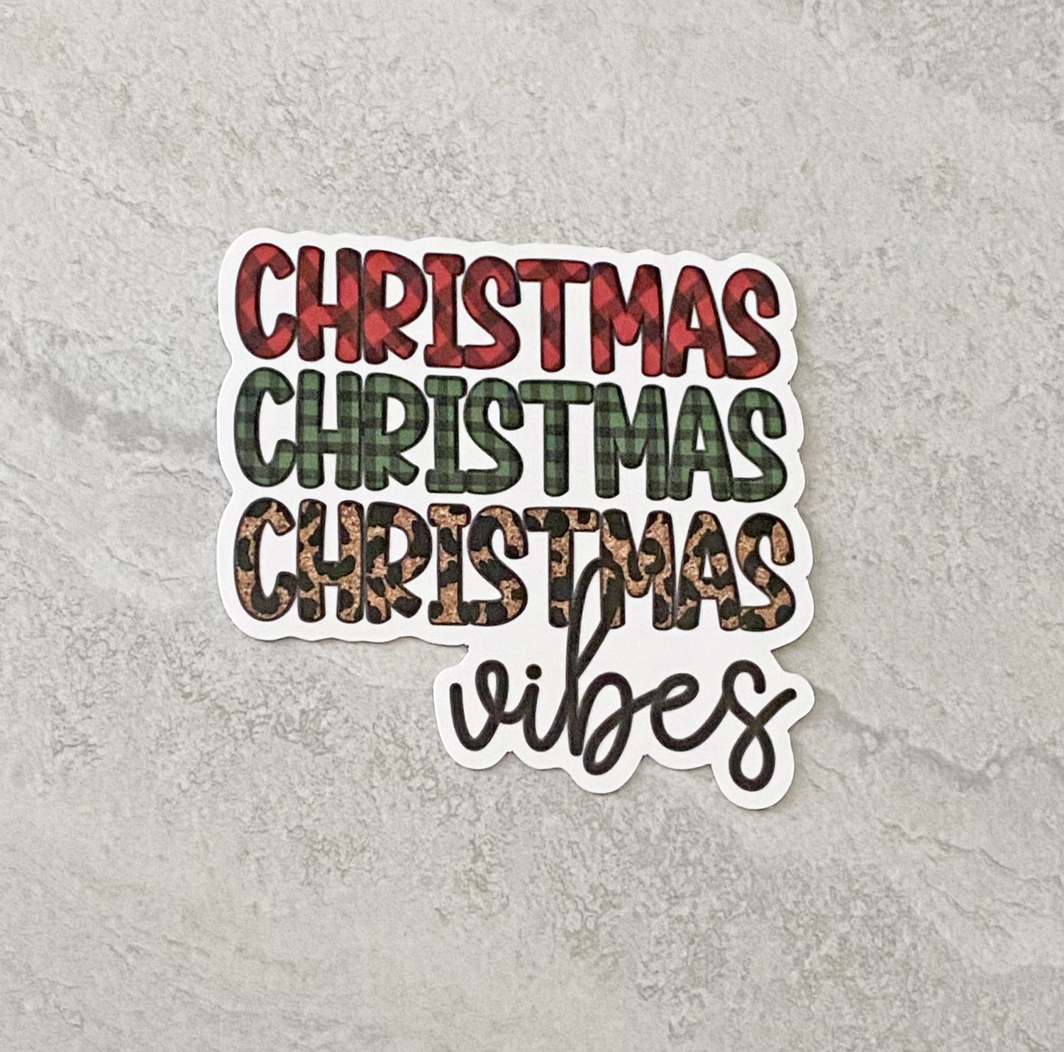 Christmas Vibes Waterproof Die Cut Sticker