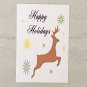 Happy Holidays Christmas Reindeer Invitation Postcards 6 Piece Set