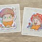 Mini Mushroom Characters Holographic Magnets 8 Piece Set