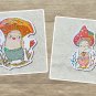 Mini Mushroom Characters Holographic Magnets 8 Piece Set