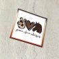 Peace Love Horses Fridge Magnet Handmade
