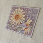 Yellow Wildflower Faux Stained Glass Holographic Fridge Magnet Handmade