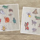 Cartoon Insects Waterproof Die Cut Stickers 16 Piece Set