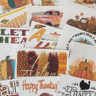 Autumn Fall Thanksgiving Stationery Postcards 15 Piece Set