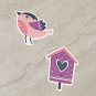 Easter Spring Floral and Animals Waterproof Die Cut Stickers 12 Piece Set