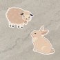 Easter Spring Floral and Animals Waterproof Die Cut Stickers 12 Piece Set
