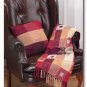 Maxam Red Pattern Pillow and Blanket