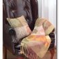 Maxam Green Pattern Pillow and Blanket