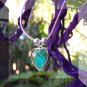 Crystal Prism Heart Mood Pendant Necklace Pink Adjustable Choker Vivid Color Changing Chart