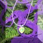 Crystal Prism Heart Mood Pendant Necklace Pink Adjustable Choker Vivid Color Changing Chart