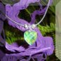 Crystal Prism Heart Mood Pendant Necklace Black Adjustable Choker Vivid Color Changing Chart
