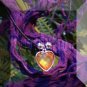 Crystal Prism Heart Mood Pendant Necklace Black Adjustable Choker Vivid Color Changing Chart
