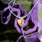 Crystal Prism Heart Mood Pendant Necklace Blue Adjustable Choker Color Vivid Changing Chart