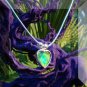 Crystal Prism Heart Mood Pendant Necklace Blue Adjustable Choker Color Vivid Changing Chart