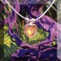 Crystal Prism Heart Mood Pendant Necklace Blue Adjustable Choker Color Vivid Changing Chart