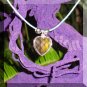 Crystal Prism Heart Mood Pendant Necklace Blue Adjustable Choker Color Vivid Changing Chart