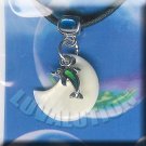Dolphin Color Changing Mood Pendant UV Reactive Pink Shell Magic Moon Necklace Choker
