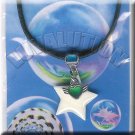 Winged Heart Mood Necklace Choker UV Reactive Blue Shell Magic Star Pendant Color Changing