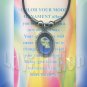 LOVE Oval Mood Pendant Necklace Choker Color Change UV Glow Retro Hippie Chic