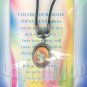 LOVE Oval Mood Pendant Necklace Choker Color Change UV Glow Retro Hippie Chic