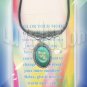 LOVE Oval Mood Pendant Necklace Choker Color Change UV Glow Retro Hippie Chic