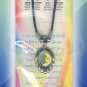 Retro Chic Moon Star Mood Necklace Choker Oval UV Glow Pendant Color Changing Chart