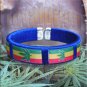Blue Rasta Pot Leaf Bracelet Cuff Cannabis Marijuana 420 Weed Kush Adjustable