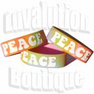 Psychedelic Peace Bracelet Silicone Wide Wristband Tie Dye Retro Hippie Chic