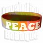 Psychedelic Peace Bracelet Silicone Wide Wristband Tie Dye Retro Hippie Chic