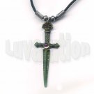 Mystic Sword Metal Mood Pendant Necklace Choker Crystal Ball Dagger Knife Weapon Unisex