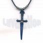 Mystic Sword Metal Mood Pendant Necklace Choker Crystal Ball Dagger Knife Weapon Unisex
