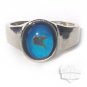 Eagle Head Mood Ring Size 5 Retro Chic Color Changing Chart Biker Goth Punk Rocker Patriotic