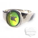 Eagle Head Mood Ring Size 6 Retro Chic Color Changing Chart Biker Goth Punk Rocker Patriotic