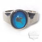Eagle Head Mood Ring Size 8 Retro Chic Color Changing Chart Biker Goth Punk Rocker Patriotic