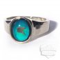 Eagle Head Mood Ring Size 8 Retro Chic Color Changing Chart Biker Goth Punk Rocker Patriotic