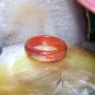 Red Agate Mood Ring Band Size 9 Color Changing Genuine Gemstone Jewelry Gift Box