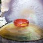 Red Agate Mood Ring Band Size 9 Color Changing Genuine Gemstone Jewelry Gift Box