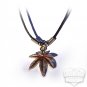 Cannabis Pot Leaf Tri-Tone Pendant Necklace Marijuana Weed Ganja 420 Sensimilla Kush