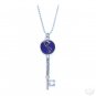 Key To Peace Save The Planet Bling Mood Necklace Color Changing Double-Sided Pendant 24 Inch Chain