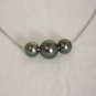 Men's Tahitian Peacock Color Black Pearl Choker