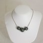 BLING!! Tahitian BlK/BLU Pearl Choker w/Platinum Chain