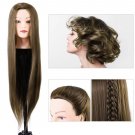 Synthetic Fiber Mannequin Head Hairdresser Training Head Cosmetology Doll Head