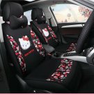 Hello Kitty Cartoon Car Seat Covers Set Universal Car Interior - Black Color New